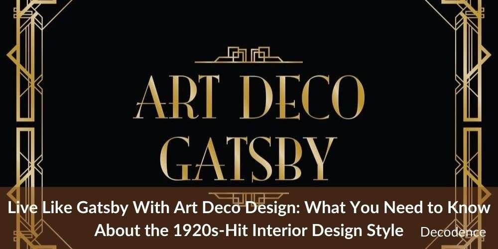 Art Deco Gatsby design logo on black background